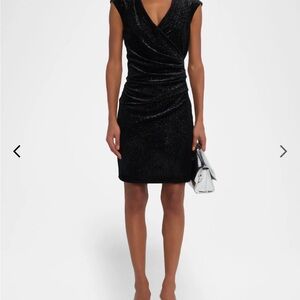 Emporio Armani Shimmering Black Mini Dress